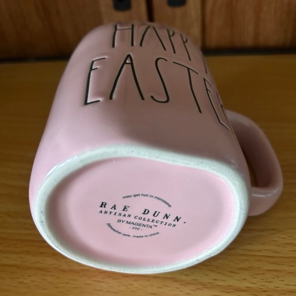 NEW RAE DUNN PINK Happy Easter Ceramic Mug - Picture 2 of 5